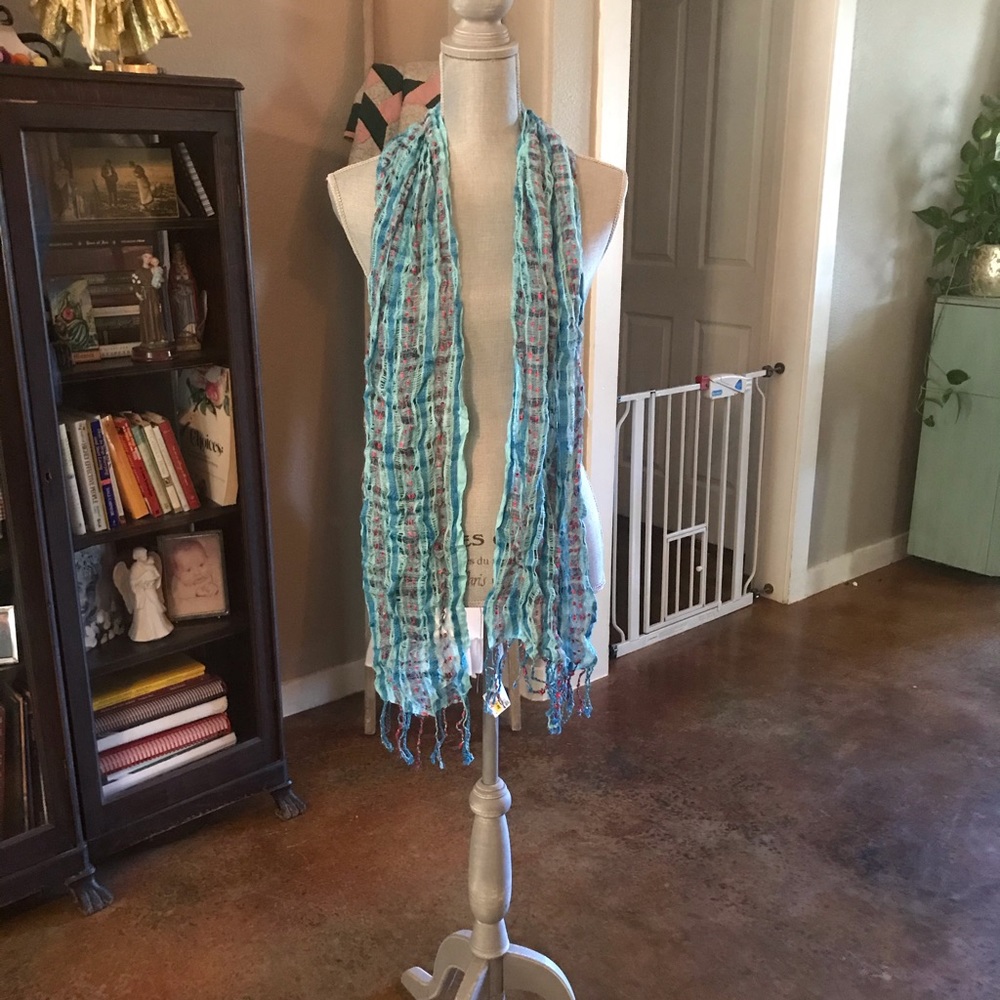 Blue and Red Scarf